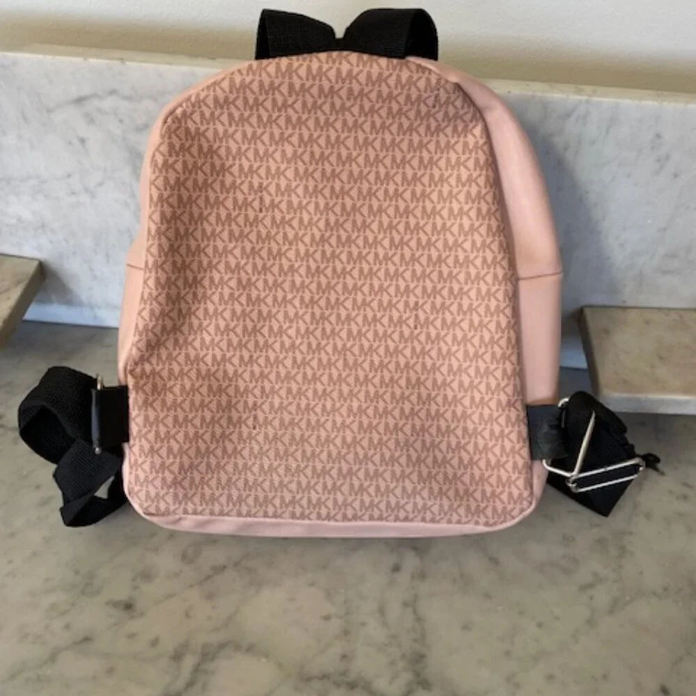 MICHAEL KORS Blush Pink Logo Monogram Backpack - Picture 5 of 16